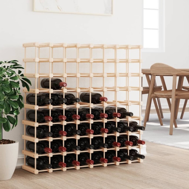 vidaXL Botellero para 72 botellas madera maciza pino 90,5x23x90,5 cm vidaXL Botellero para 72 botellas madera maciza pino 90,5x23x90,5 cm