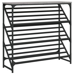 vidaXL Mueble zapatero madera de ingeniería gris Sonoma 90x30x85 cm