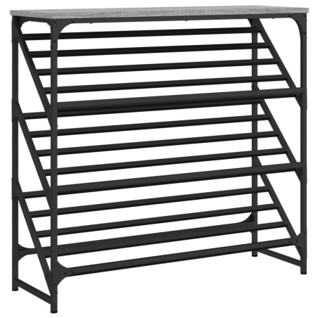 vidaXL Mueble zapatero madera de ingeniería gris Sonoma 90x30x85 cm