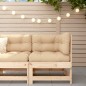 vidaXL Sofá esquinero con cojines madera maciza de pino vidaXL Sofá esquinero con cojines madera maciza de pino