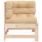 vidaXL Sofá esquinero con cojines madera maciza de pino vidaXL Sofá esquinero con cojines madera maciza de pino