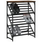 vidaXL Mueble zapatero madera de ingeniería roble ahumado 60x30x85 cm vidaXL Mueble zapatero madera de ingeniería roble ahumado 60x30x85 cm