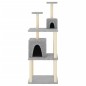 vidaXL Rascador para gatos con postes de sisal gris claro 167 cm vidaXL Rascador para gatos con postes de sisal gris claro 167 cm