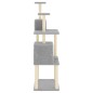 vidaXL Rascador para gatos con postes de sisal gris claro 167 cm vidaXL Rascador para gatos con postes de sisal gris claro 167 cm