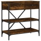 vidaXL Mesa consola madera de ingeniería roble ahumado 75x34,5x75 cm vidaXL Mesa consola madera de ingeniería roble ahumado 75x34,5x75 cm