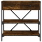 vidaXL Mesa consola madera de ingeniería roble ahumado 75x34,5x75 cm vidaXL Mesa consola madera de ingeniería roble ahumado 75x34,5x75 cm