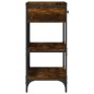 vidaXL Mesa consola madera de ingeniería roble ahumado 75x34,5x75 cm vidaXL Mesa consola madera de ingeniería roble ahumado 75x34,5x75 cm