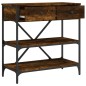 vidaXL Mesa consola madera de ingeniería roble ahumado 75x34,5x75 cm vidaXL Mesa consola madera de ingeniería roble ahumado 75x34,5x75 cm