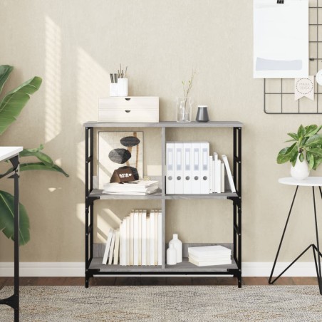 vidaXL Estantería de madera de ingeniería gris Sonoma 78,5x33x82 cm