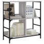 vidaXL Estantería de madera de ingeniería gris Sonoma 78,5x33x82 cm vidaXL Estantería de madera de ingeniería gris Sonoma 78,5x33x82 cm