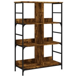 vidaXL Estantería de madera ingeniería roble ahumado 78,5x33x117,5 cm