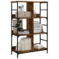 vidaXL Estantería de madera ingeniería roble ahumado 78,5x33x117,5 cm