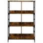 vidaXL Estantería de madera ingeniería roble ahumado 78,5x33x117,5 cm