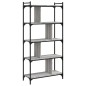 vidaXL Librería 5 estantes madera ingeniería gris Sonoma 76x32x158 cm vidaXL Librería 5 estantes madera ingeniería gris Sonoma 76x32x158 cm