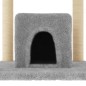 vidaXL Rascador para gatos con postes de sisal gris claro 154 cm vidaXL Rascador para gatos con postes de sisal gris claro 154 cm