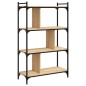 vidaXL Librería 4 estantes madera ingeniería roble Sonoma 76x32x123 cm vidaXL Librería 4 estantes madera ingeniería roble Sonoma 76x32x123 cm