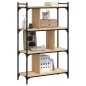 vidaXL Librería 4 estantes madera ingeniería roble Sonoma 76x32x123 cm vidaXL Librería 4 estantes madera ingeniería roble Sonoma 76x32x123 cm