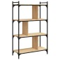 vidaXL Librería 4 estantes madera ingeniería roble Sonoma 76x32x123 cm vidaXL Librería 4 estantes madera ingeniería roble Sonoma 76x32x123 cm
