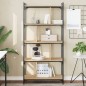 vidaXL Librería 5 estantes madera ingeniería roble Sonoma 76x32x158 cm