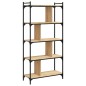 vidaXL Librería 5 estantes madera ingeniería roble Sonoma 76x32x158 cm