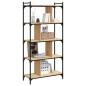 vidaXL Librería 5 estantes madera ingeniería roble Sonoma 76x32x158 cm