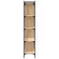 vidaXL Librería 5 estantes madera ingeniería roble Sonoma 76x32x158 cm