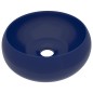 vidaXL Lavabo de lujo redondo cerámica azul oscuro mate 40x15 cm vidaXL Lavabo de lujo redondo cerámica azul oscuro mate 40x15 cm