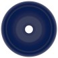 vidaXL Lavabo de lujo redondo cerámica azul oscuro mate 40x15 cm vidaXL Lavabo de lujo redondo cerámica azul oscuro mate 40x15 cm