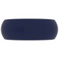 vidaXL Lavabo de lujo redondo cerámica azul oscuro mate 40x15 cm vidaXL Lavabo de lujo redondo cerámica azul oscuro mate 40x15 cm