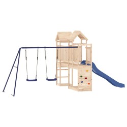 vidaXL Parque infantil de exterior madera maciza de pino