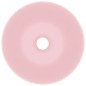 vidaXL Lavabo de cuarto de baño redondo cerámica rosa mate vidaXL Lavabo de cuarto de baño redondo cerámica rosa mate