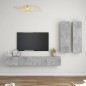 vidaXL Set de muebles de TV 4 pzas madera contrachapada gris hormigón vidaXL Set de muebles de TV 4 pzas madera contrachapada gris hormigón