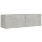 vidaXL Set de muebles de TV 4 pzas madera contrachapada gris hormigón vidaXL Set de muebles de TV 4 pzas madera contrachapada gris hormigón