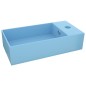 vidaXL Lavabo con rebosadero cerámica azul claro vidaXL Lavabo con rebosadero cerámica azul claro