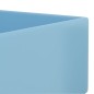 vidaXL Lavabo con rebosadero cerámica azul claro vidaXL Lavabo con rebosadero cerámica azul claro