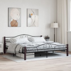 vidaXL Estructura de cama de metal negro 200x200 cm