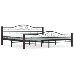 vidaXL Estructura de cama de metal negro 200x200 cm