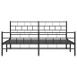 vidaXL Estructura de cama cabecero y pie de cama metal negro 183x213cm vidaXL Estructura de cama cabecero y pie de cama metal negro 183x213cm