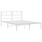 vidaXL Estructura de cama de metal con cabecero blanca 135x190 cm vidaXL Estructura de cama de metal con cabecero blanca 135x190 cm