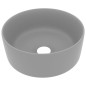 vidaXL Lavabo de lujo redondo cerámica gris claro mate 40x15 cm vidaXL Lavabo de lujo redondo cerámica gris claro mate 40x15 cm