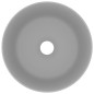 vidaXL Lavabo de lujo redondo cerámica gris claro mate 40x15 cm vidaXL Lavabo de lujo redondo cerámica gris claro mate 40x15 cm