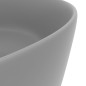 vidaXL Lavabo de lujo redondo cerámica gris claro mate 40x15 cm vidaXL Lavabo de lujo redondo cerámica gris claro mate 40x15 cm