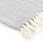 vidaXL Manta en espiguilla de algodón gris 220x250 cm vidaXL Manta en espiguilla de algodón gris 220x250 cm