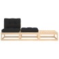 vidaXL Muebles de jardín 3 piezas con cojines madera de pino maciza vidaXL Muebles de jardín 3 piezas con cojines madera de pino maciza
