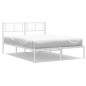 vidaXL Estructura de cama de metal con cabecero blanca 120x190 cm vidaXL Estructura de cama de metal con cabecero blanca 120x190 cm