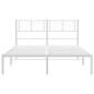vidaXL Estructura de cama de metal con cabecero blanca 120x190 cm vidaXL Estructura de cama de metal con cabecero blanca 120x190 cm