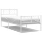 vidaXL Estructura cama metal con cabecero y pie cama blanca 90x190 cm vidaXL Estructura cama metal con cabecero y pie cama blanca 90x190 cm