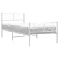 vidaXL Estructura cama metal con cabecero y pie cama blanca 90x190 cm vidaXL Estructura cama metal con cabecero y pie cama blanca 90x190 cm