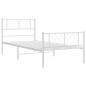 vidaXL Estructura cama metal con cabecero y pie cama blanca 90x190 cm vidaXL Estructura cama metal con cabecero y pie cama blanca 90x190 cm
