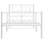 vidaXL Estructura cama metal con cabecero y pie cama blanca 90x190 cm vidaXL Estructura cama metal con cabecero y pie cama blanca 90x190 cm